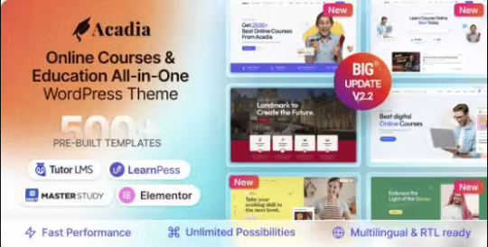 Acadia Education WordPress Theme