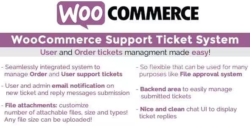 WooCommerce Support Ticket System